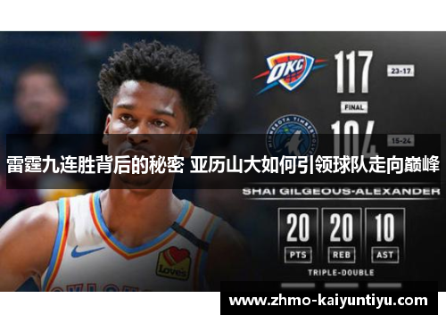 雷霆九连胜背后的秘密 亚历山大如何引领球队走向巅峰